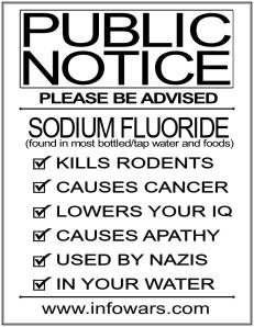 The Truth about Fluoride, is that it's slow poison and is used to make the population more compliant.